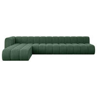 ECKSOFA modulares Sofa Darnel-L3 - 387x177x70 cm Grün - Grün, Holzwerkstoff/Textil (387/177cm) - ALTDECOR
