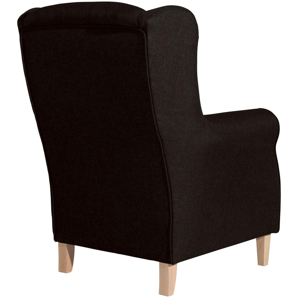 OHRENSESSEL Karlen Bezug Flachgewebe Buche natur / schoko - Dunkelbraun/Buchefarben, Kunststoff (86/103/77cm) - 58aufmkessel