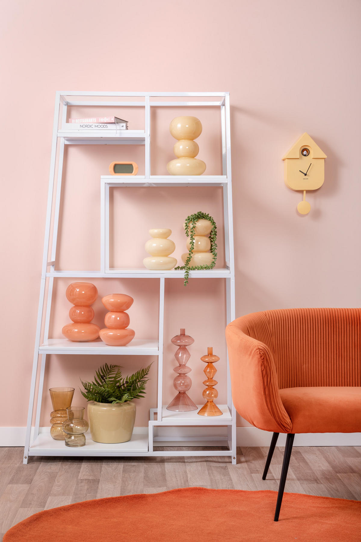 VASE Bubbles Glass 19/19/30 cm - Gelb, Glas (19/30cm) - Present Time