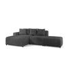 ECKSOFA Megan Xs In Poso - Dunkelgrau, Holzwerkstoff/Textil (304/165cm) - Fun Möbel