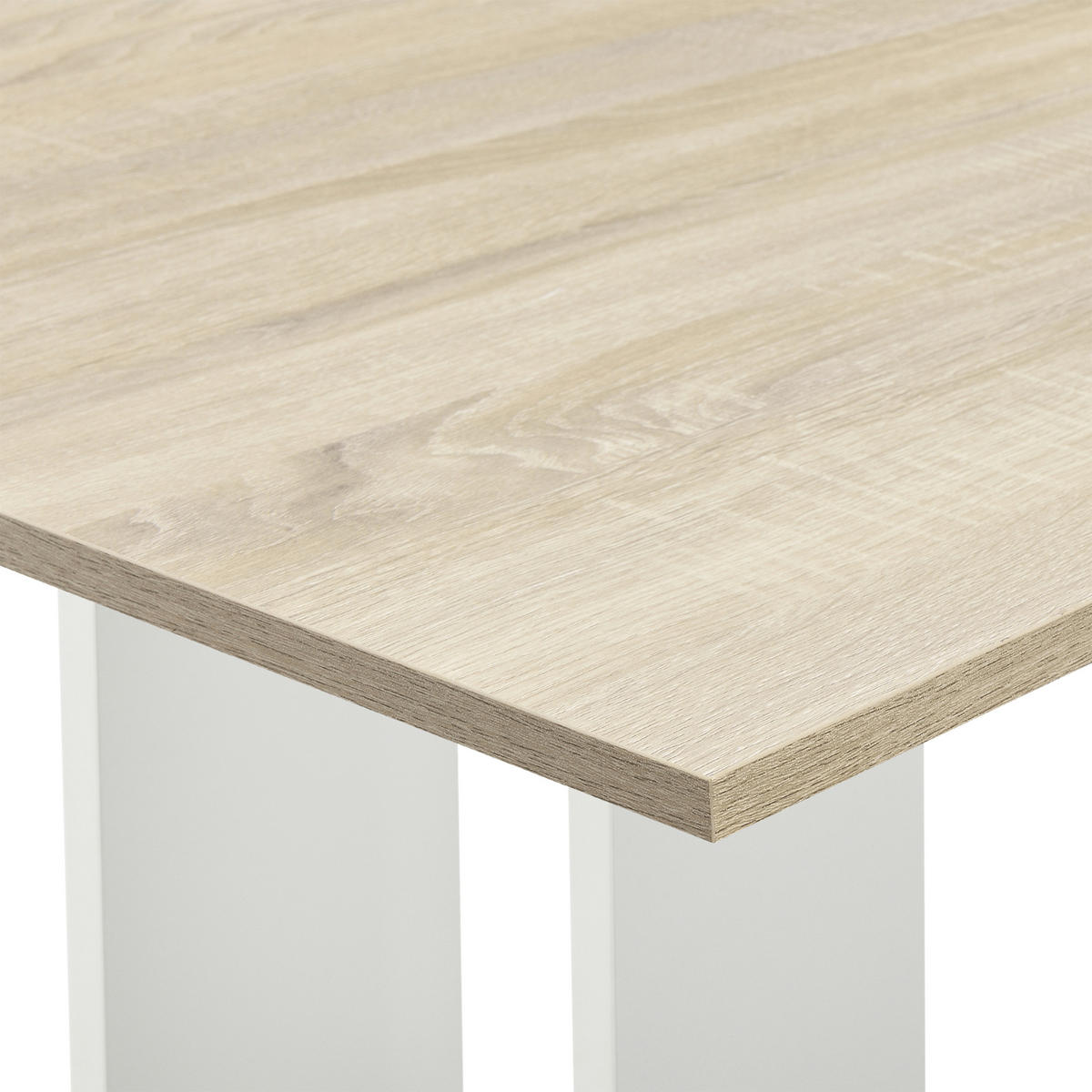 KÜCHENTISCH Lindesnes - Eichefarben/Weiß, Holzwerkstoff (65/65/78cm) - [en.casa]