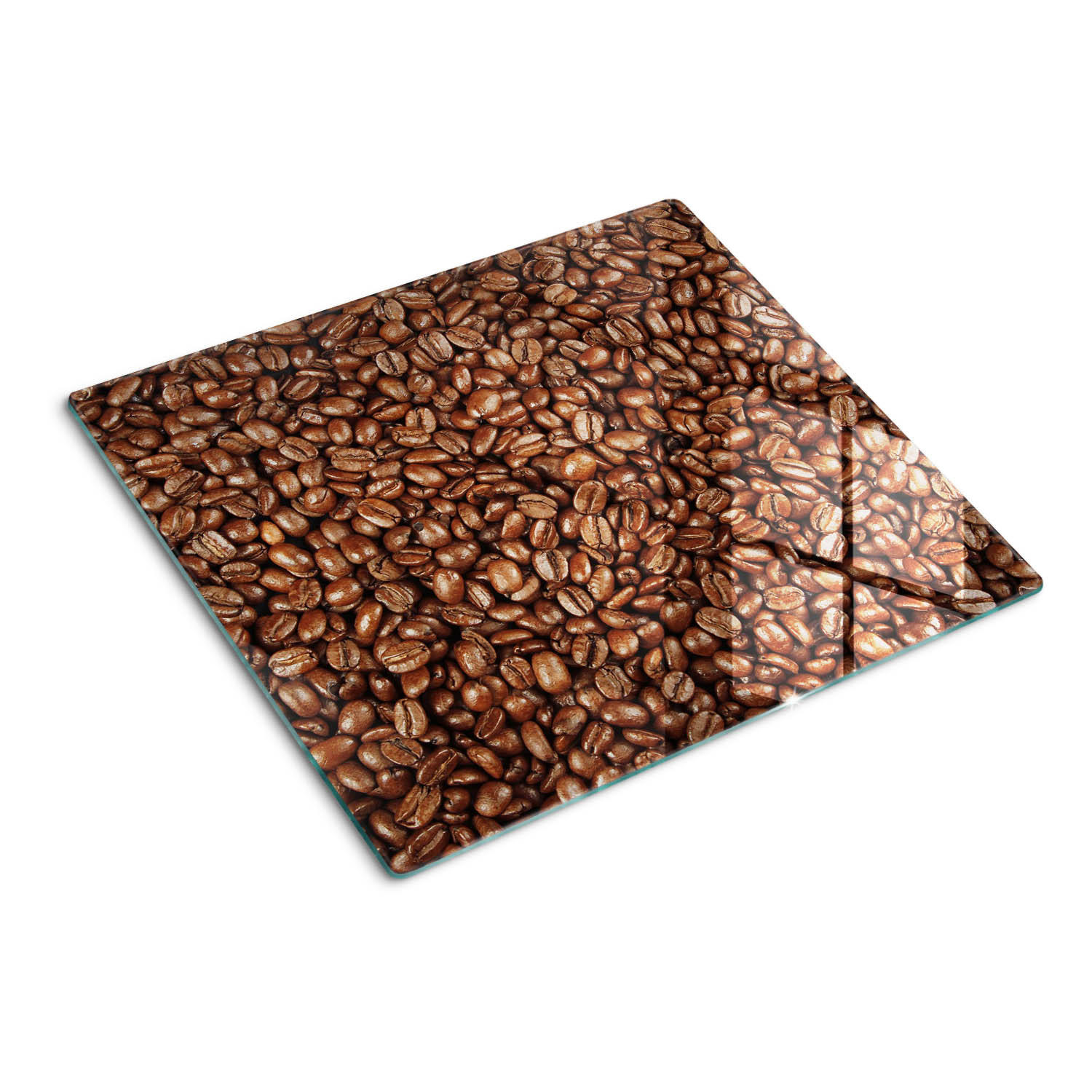 GLASPLATTE 60x52 cm Kaffeebohnen - Braun, Glas (60/0.4/52cm) - TULUP