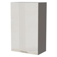 HÄNGESCHRANK Brerra W4/60/1 Grau / RAL 9001 creme Hochglanz 60 / 32,5 / 96cm - Creme/Grau, Holz/Holzwerkstoff (60/96/32.5cm) - Feldmann-Wohnen