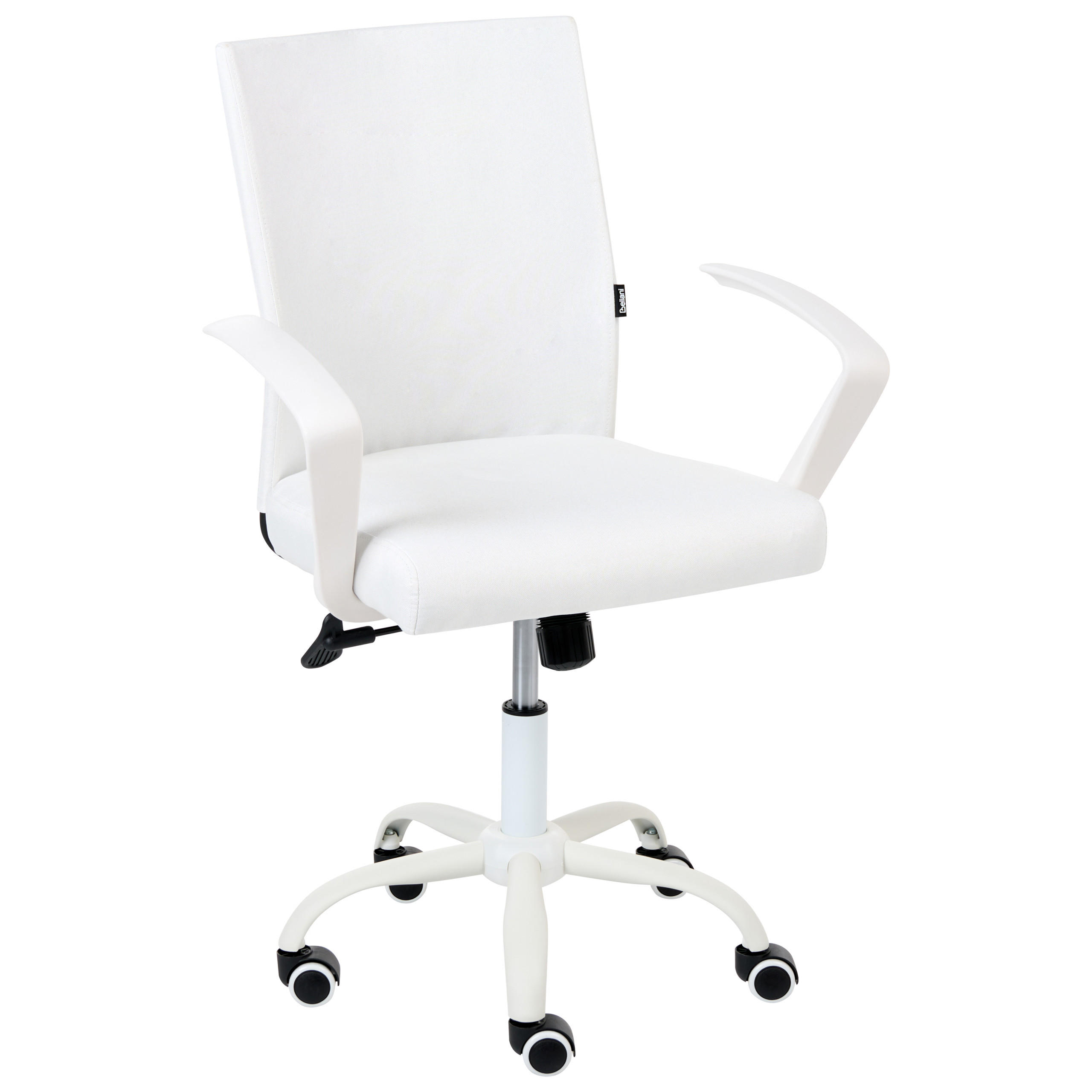 BÜROSTUHL Weiß Modra - Weiß, Textil (52/91/52cm) - Beliani