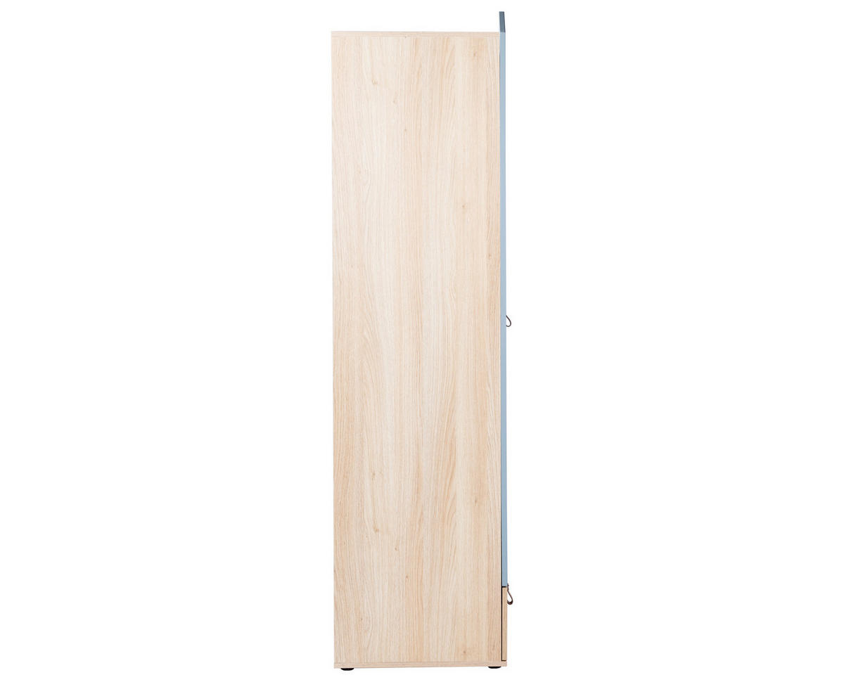 KLEIDERSCHRANK Roofy 1-türig - Salbeigrün/Eichefarben, Leder/Holzwerkstoff (56/200/51cm) - arthur berndt