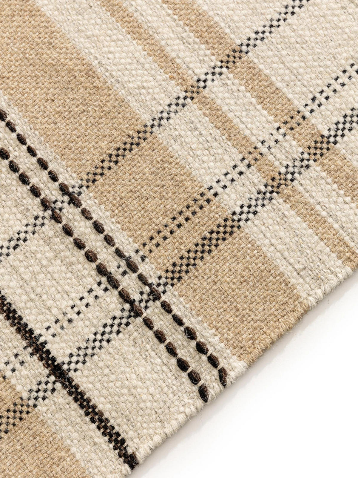 WOLLTEPPICH-LÄUFER Bahati Beige 70x200 cm - Beige, Textil (70/200cm) - benuta Pop