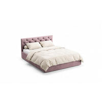 POLSTERBETT Sara Rosa 120x200 cm, mit Bettkasten und gestepptem Kopfteil - Rosa, Holzwerkstoff/Textil (120/200cm) - Bettso
