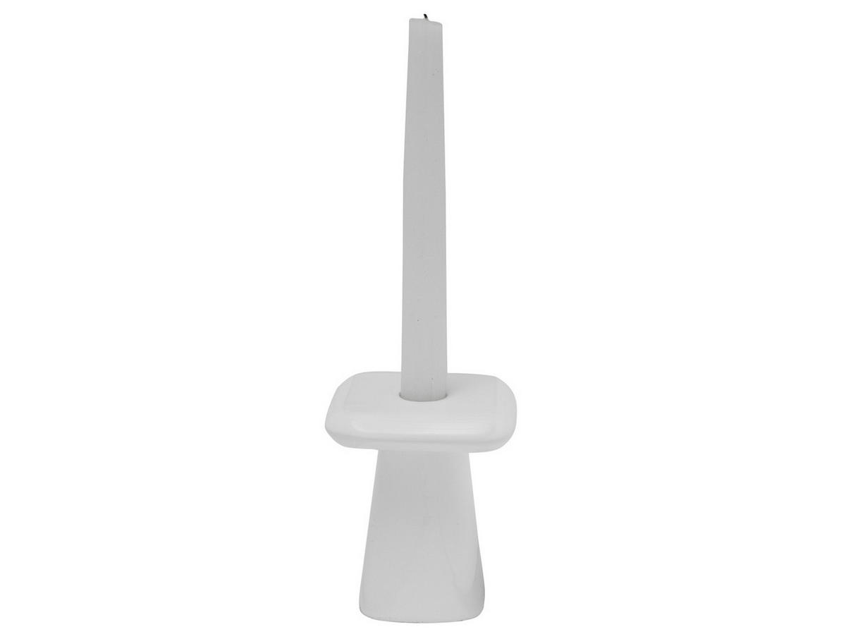 KERZENHALTER Rica Weiß 9/9/11.5 cm - Weiß, Metall (9/11.5/9cm) - Present Time