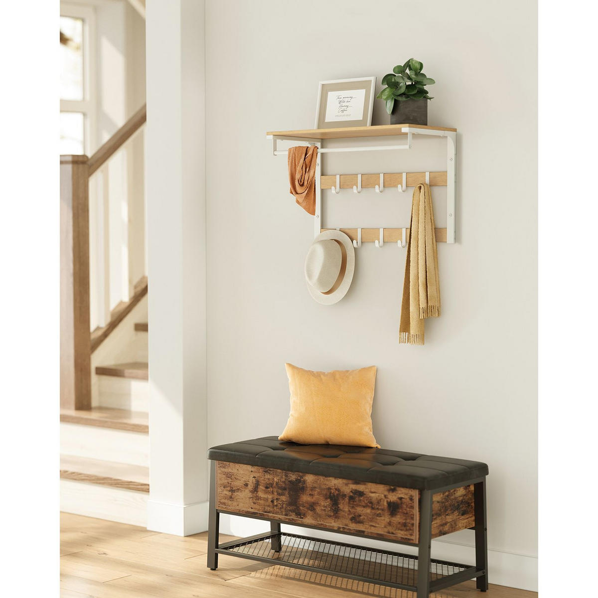 WANDGARDEROBE VICTORIA - Weiß, Holzwerkstoff (65/42/30cm) - Hansiro