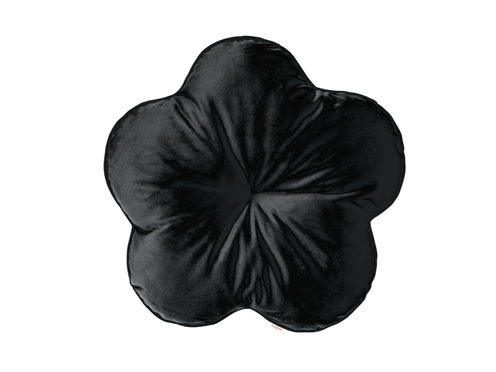 KISSEN-BLUME Samt&Sonders schwarz 50 cm Ø - Schwarz, Textil (50cm) - beties Heimtextil
