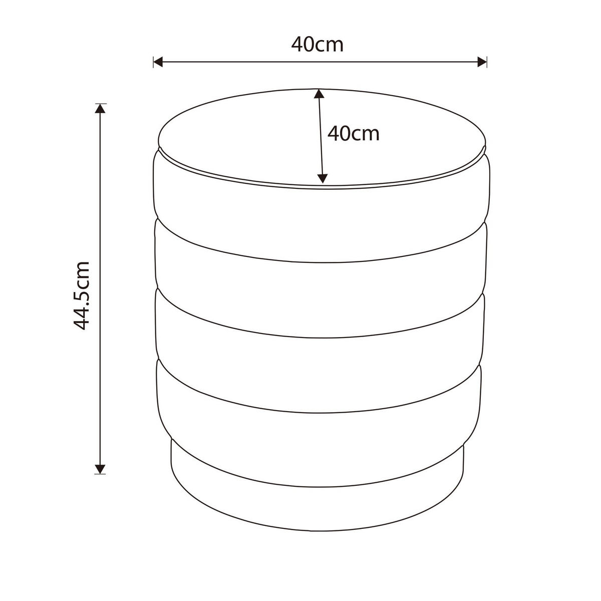 SITZHOCKER LUNA, Rosa, T40xB40xH44 - Pink, Holz (40/44/40cm) - Milordbikes