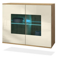 KOMMODE Grömitz Creme Hochglanz - Creme, Holzwerkstoff (92.5/73.5/35cm) - Vladon