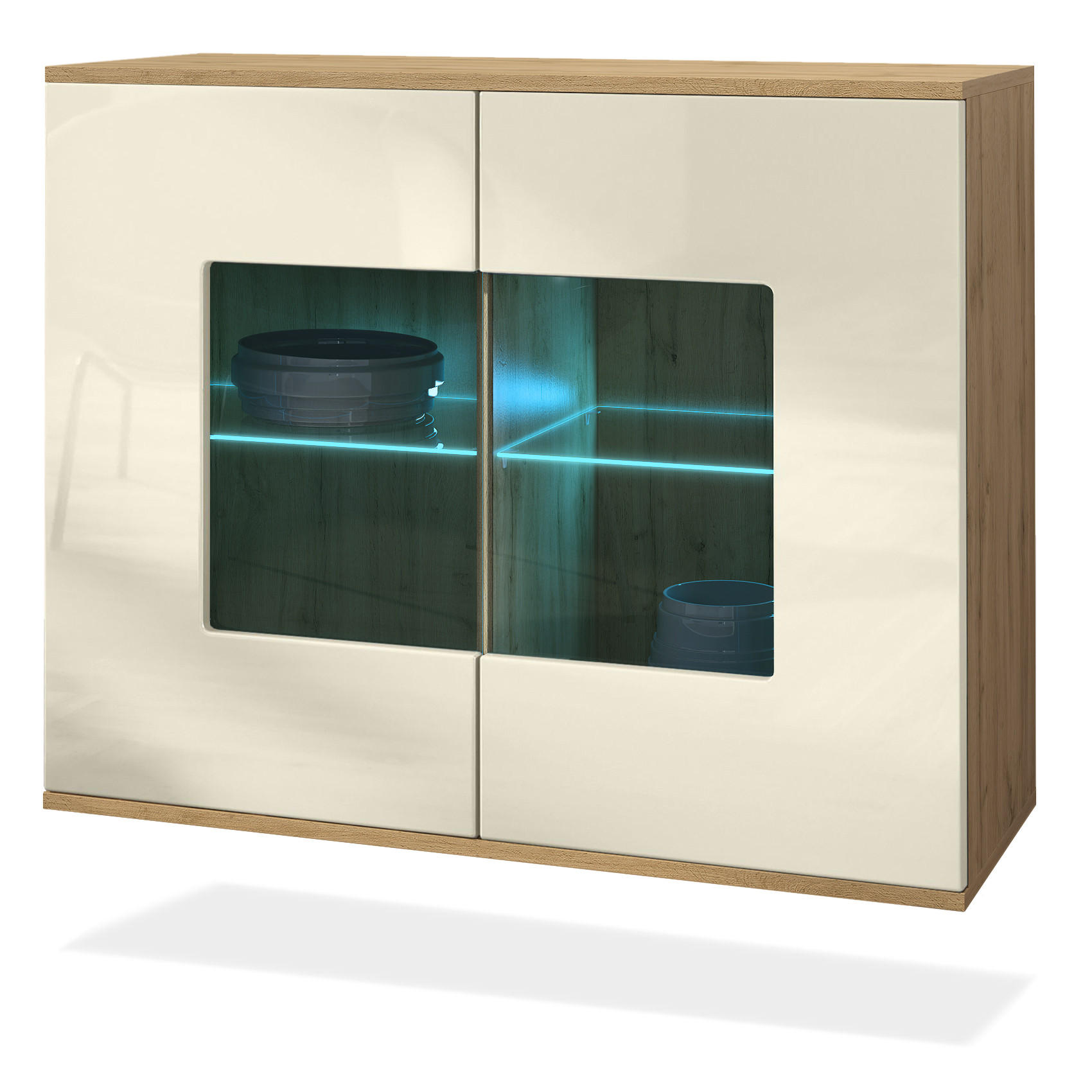 Vladon KOMMODE Creme 93cm × 35cm × 74cm