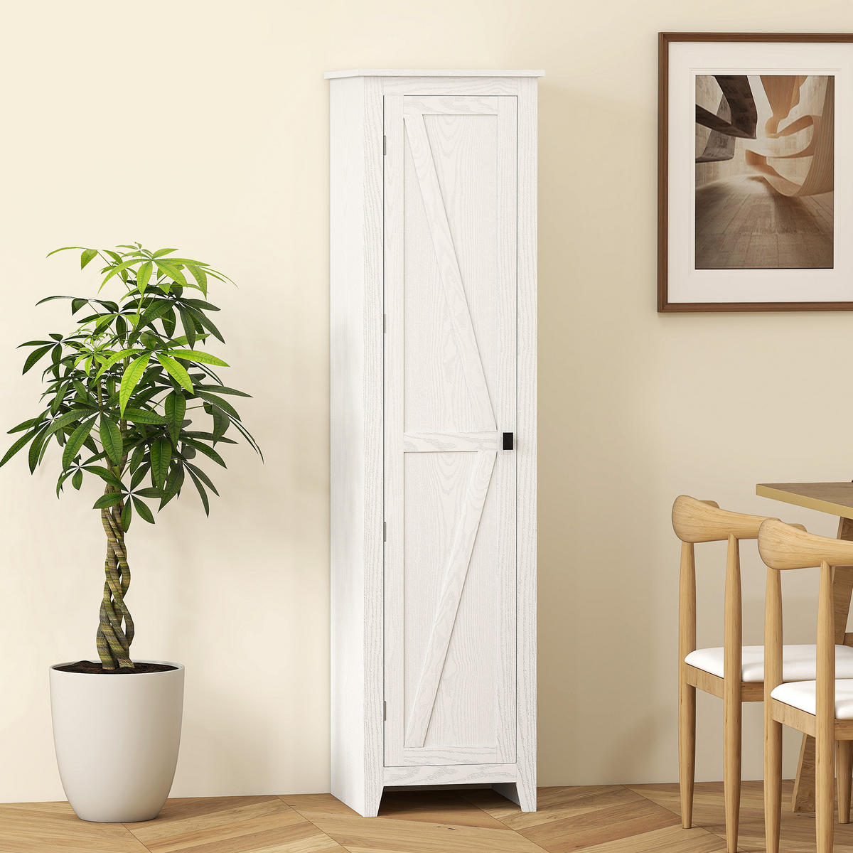 HIGHBOARD DE-11338 2 verstellbare Böden & 5 Ebenen Weiß - Weiß, Holzwerkstoff (40/121.5/43.5cm) - ComfortXL