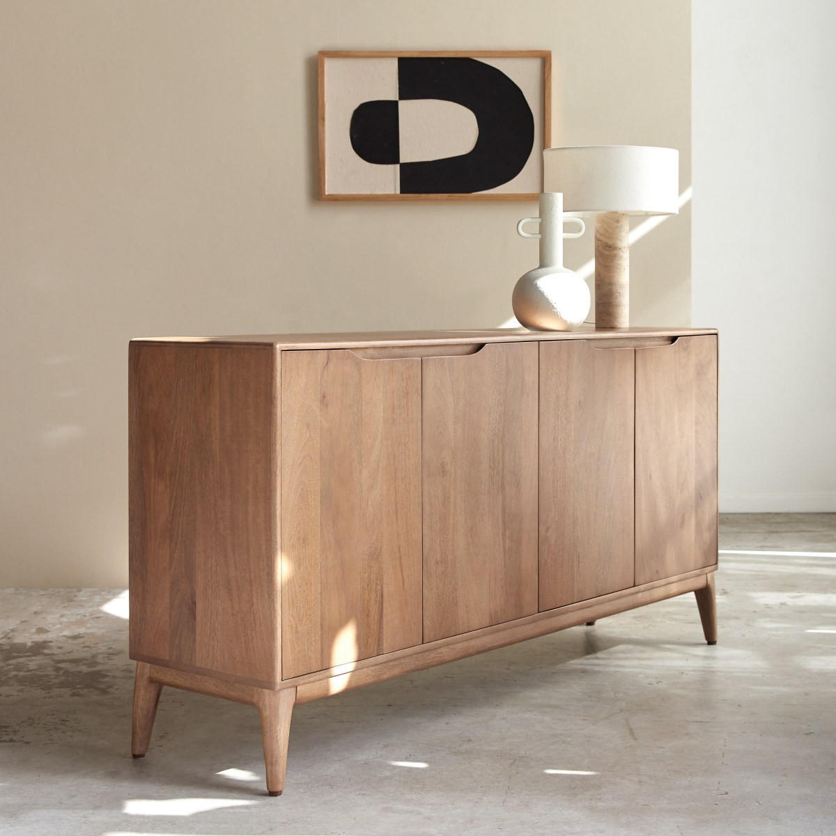 SIDEBOARD Gabrielle Braun aus Mango - Braun, Holz (160/81/40cm) - Tikamoon