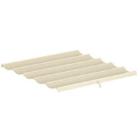 ERSATZDACH für 3 x 3 m Pergola, einziehbar, mit Regenabflusslöchern, wetterfest, Polyester, 250 x 255 cm Cremeweiß - Creme, Textil (250/6/255cm)
