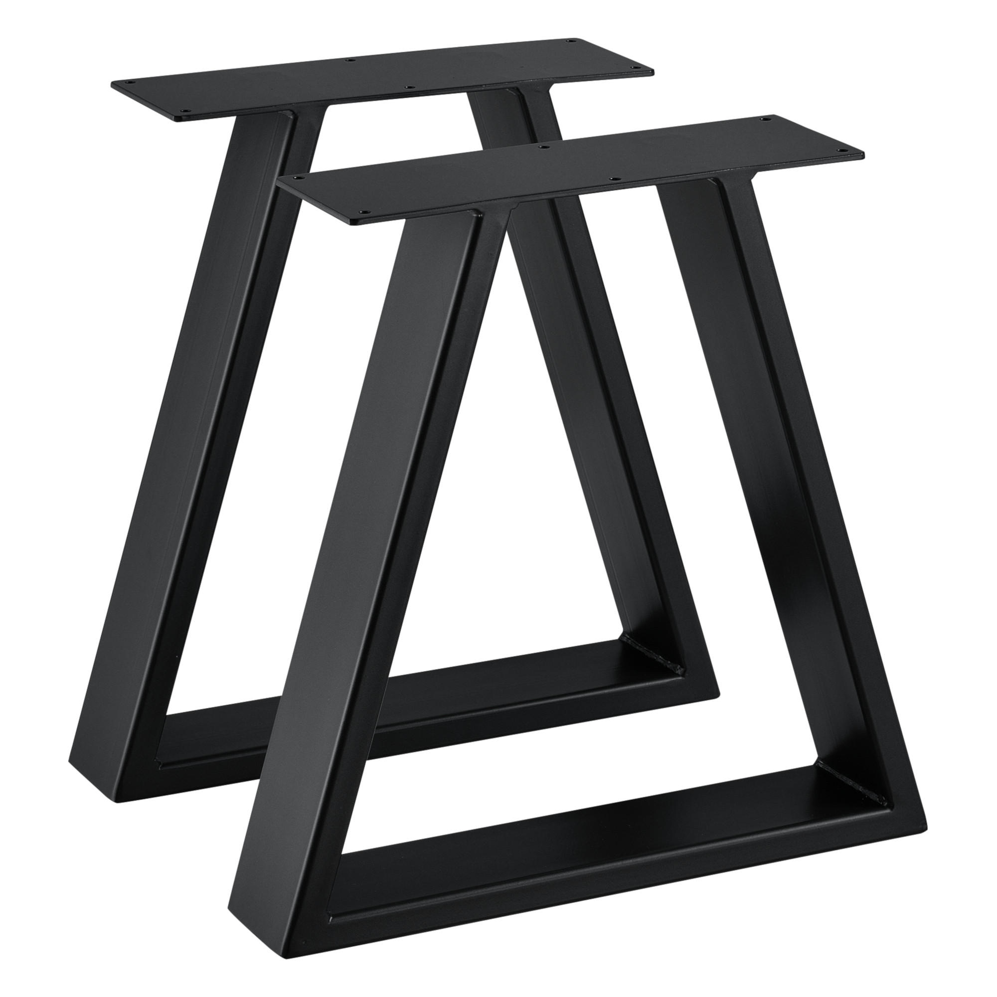 TISCHGESTELL-SET 2-TLG. Eschau - Schwarz, Metall (40/40/10cm) - [en.casa]