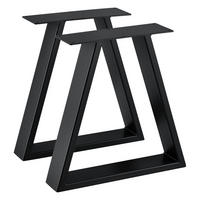 TISCHGESTELL-SET 2-TLG. Eschau - Schwarz, Metall (40/40/10cm) - [en.casa]