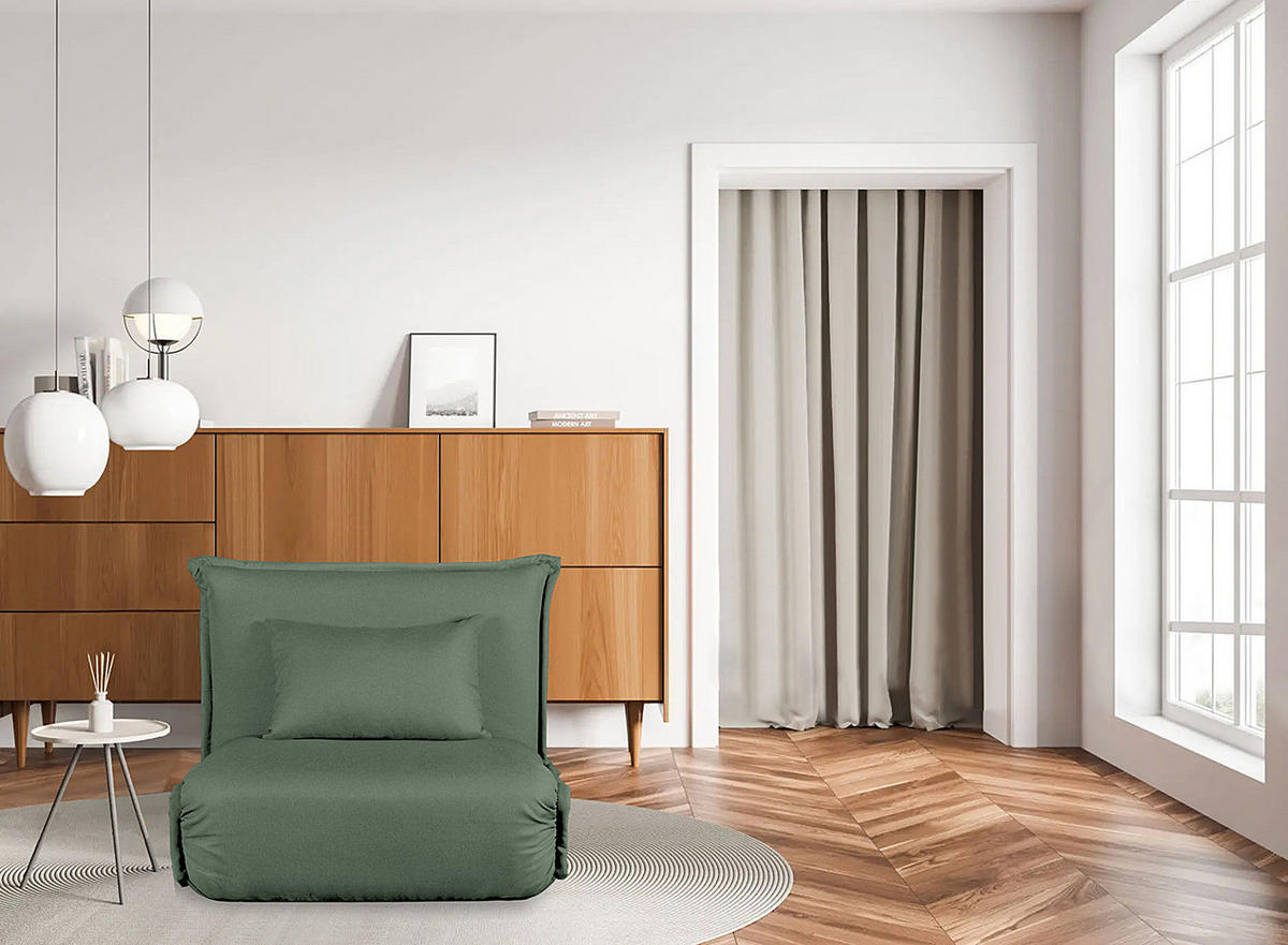 SCHLAFSESSEL - Schwarz/Grau, Textil/Metall (100/73/85cm) - home24