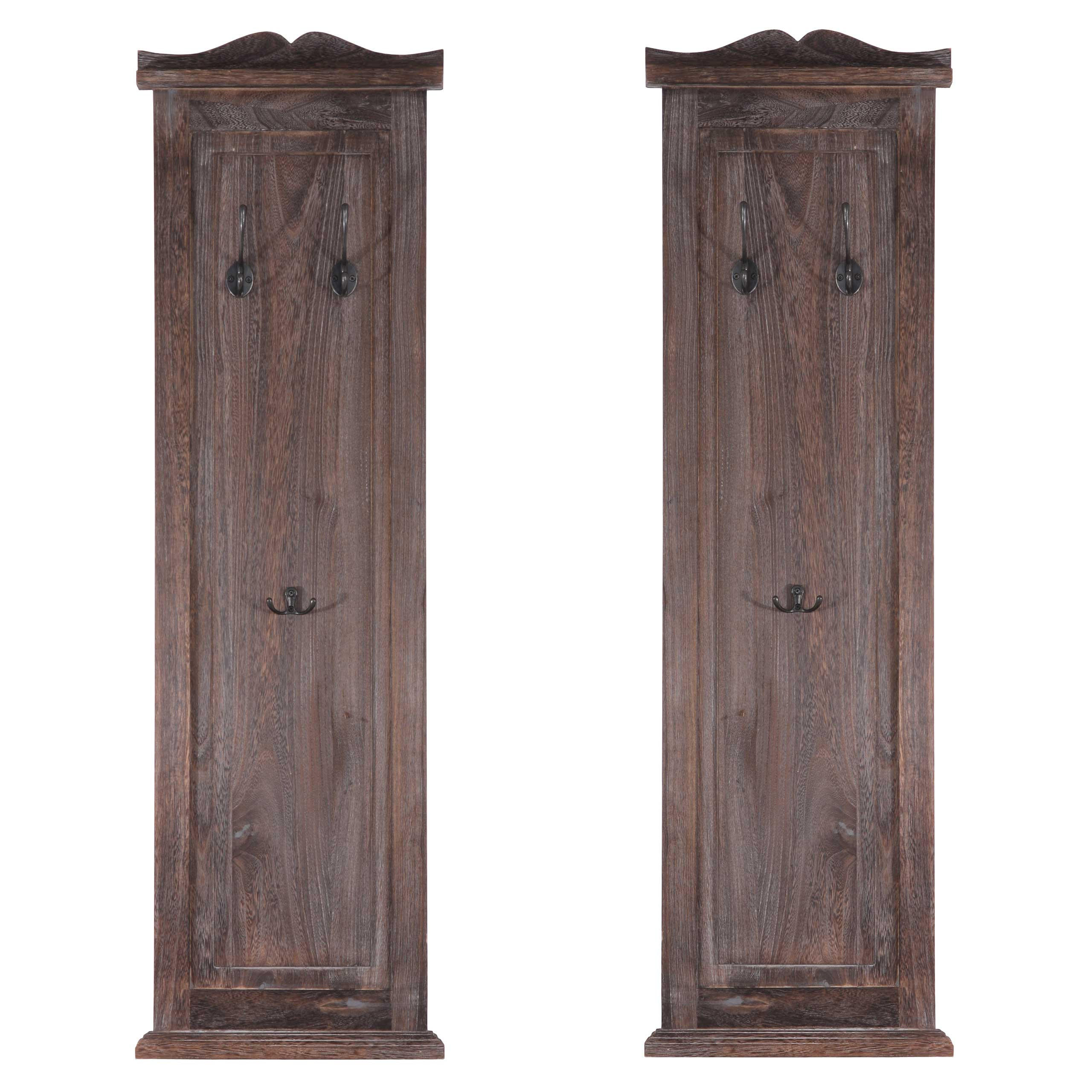 WANDGARDEROBE Braun 2er-Set - Braun, Holz (28/109/5cm) - MCW