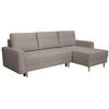 ECKSCHLAFSOFA Vega mit Universelle Ottomane Hellbraun - Hellbraun, Textil (225/150cm) - Beautysofa