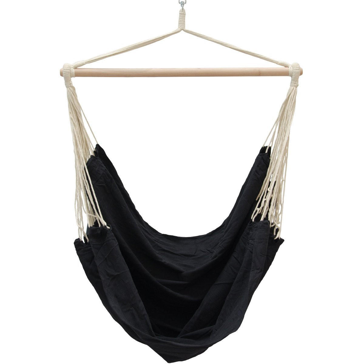 XL HÄNGESTUHL mit Gestell 210/140 cm , Schwarz - Schwarz, Textil (140/210/160cm) - Amanka