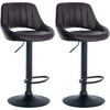 BARHOCKER 2er Set Lederlook braun - Braun, Textil (47/85/48cm) - CLP