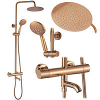 THERMOSTAT Duschset Rea Lungo Diamond Copper - Kupferfarben, Metall (15/117/15cm) - REA
