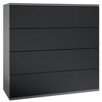 KOMMODE Pavos Schwarz matt - Schwarz, Holzwerkstoff (76/76/35cm) - Vladon