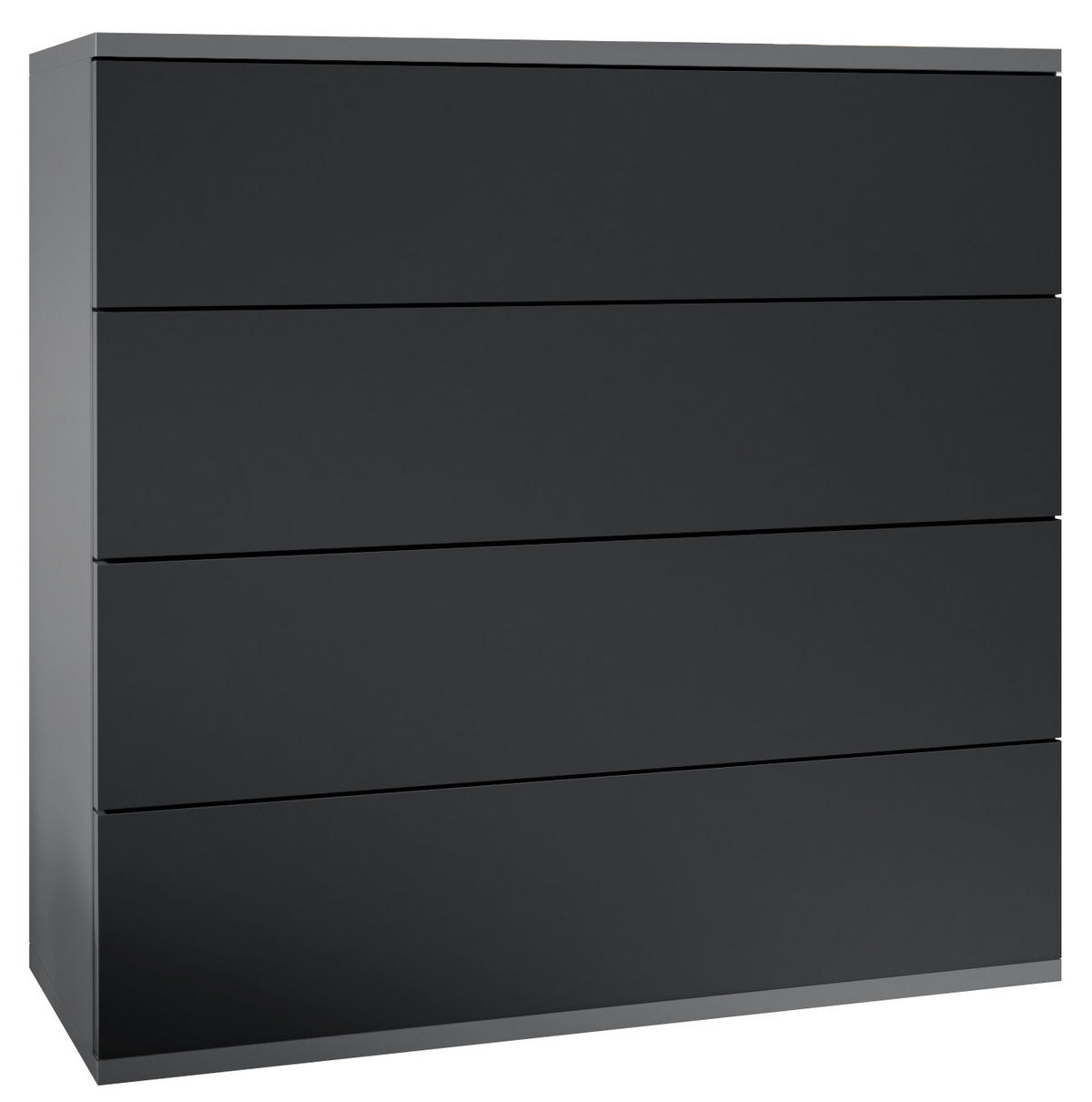 KOMMODE Pavos Schwarz matt - Schwarz, Holzwerkstoff (76/76/35cm) - Vladon