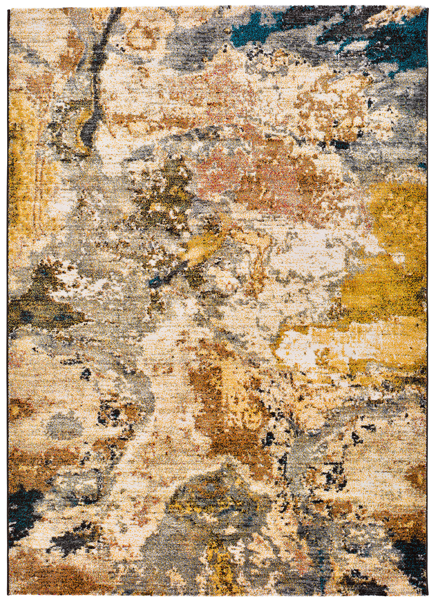 Atticgo Webteppich Mehrfarbig, Creme, Taupe, Gelb 120x170 cm