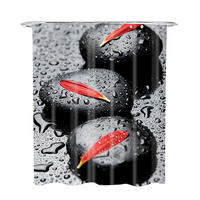 DUSCHVORHANG Elegance 180 x 200 cm - Schwarz, Textil (180/200cm) - Sanilo