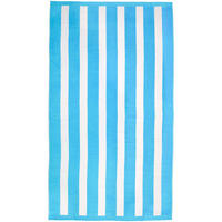 STRANDTUCH Frottee Samt Jacquard Blau 100x175 470g/m² - Bahia Blau Türkis - Blau, Textil (100/175cm) - LE COMPTOIR DE LA PLAGE