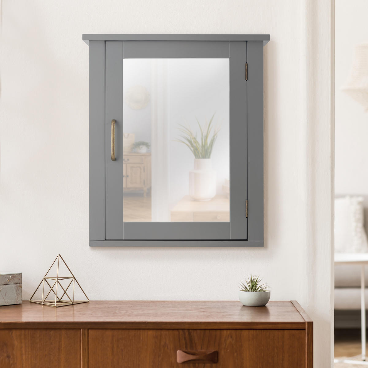 HÄNGESCHRANK Grau - Grau, Holzwerkstoff (15.2/52.7/52.7cm) - Teamson Home