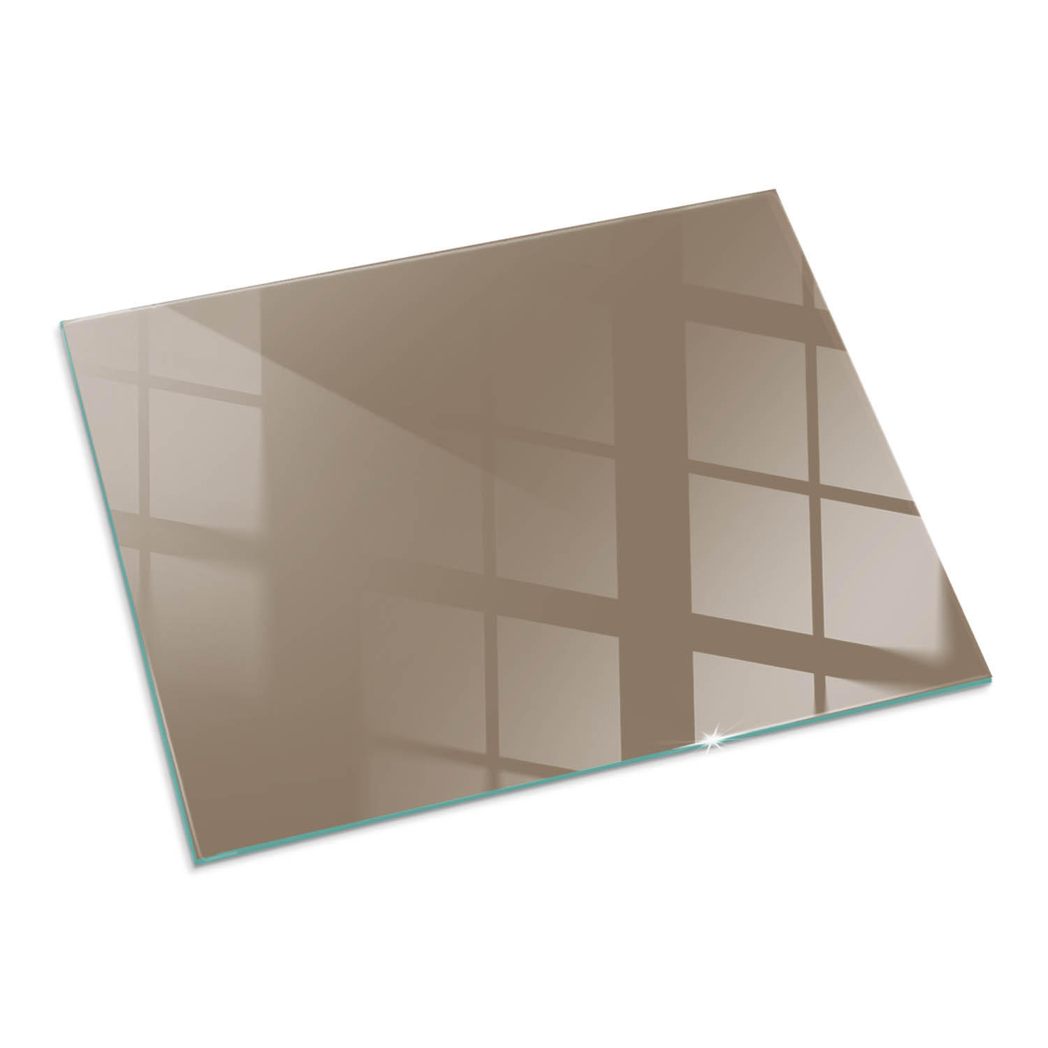 GLASPLATTE für Kamin 80x60 cm Braun - Braun, Glas (80/60/0.4cm) - ArtPrintCave