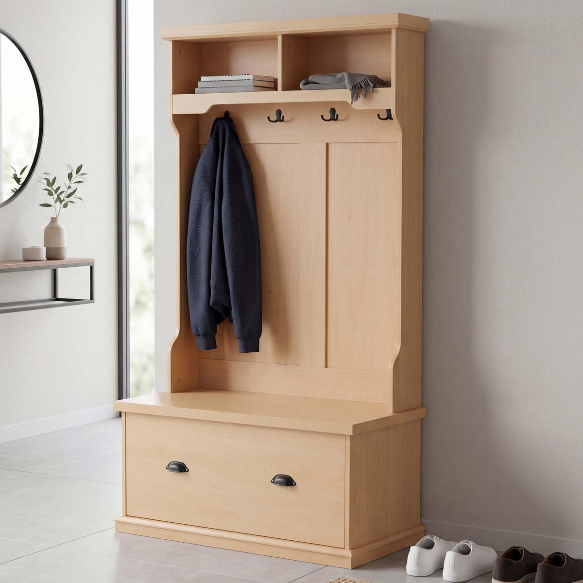 GARDEROBE Beige - Beige, Holz (100/163/47cm) - MCW