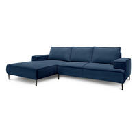 ECKSOFA May Dunkelblau 275 × 44 × 173 cm - Dunkelblau, Textil (275/44/173cm) - Pillovely