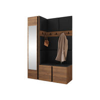 MOBILIER PENTRU HOL Orion X - culoare lemn de nuc/negru, material plastic/compozit lemnos (124/186/46cm) - MIRJAN24