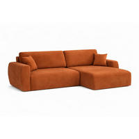 ECKSOFA Mit Schlaffunktion Ariel L, Velours, Stoff Salvador, Braun, Rechts - Braun, Holz (250/142cm) - Kaiser Möbel