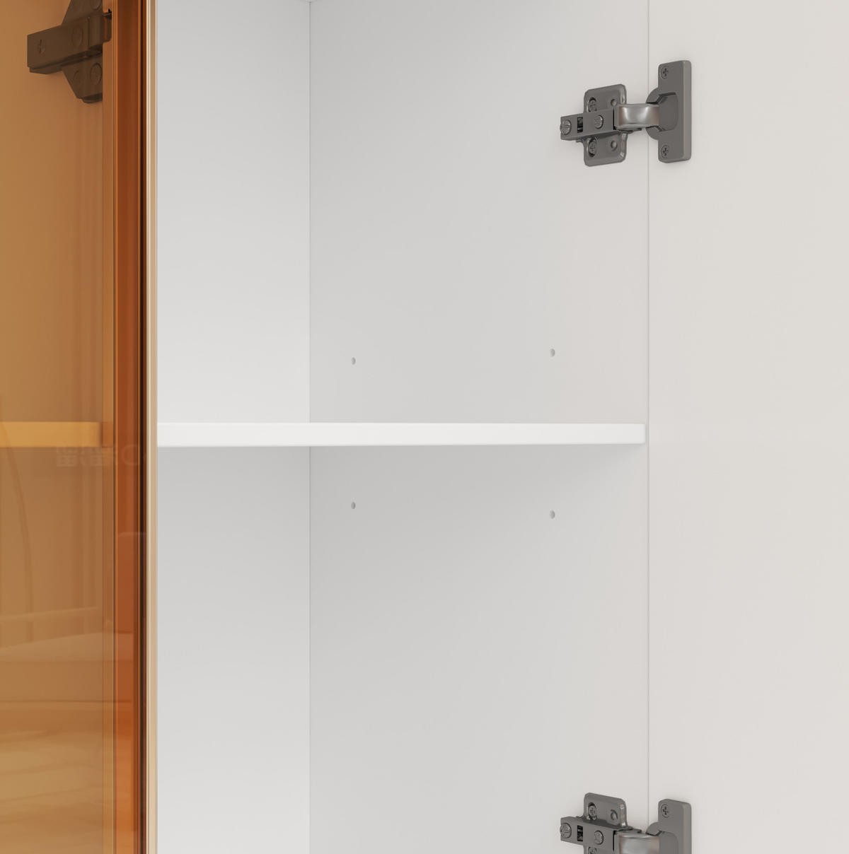 HIGHBOARD 110/165/35 cm Weiß aus MDF mit LED-Beleuchtung - Weiß, Holzwerkstoff (35/165/110cm) - OKMYHOME