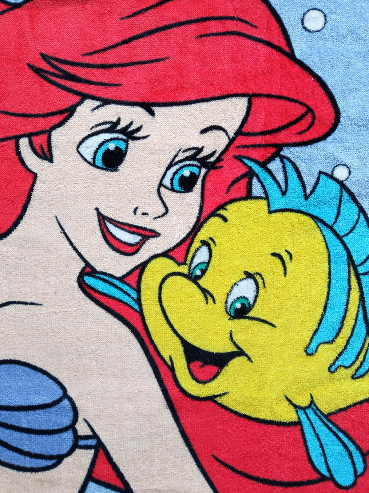 BADEPONCHO Disney Arielle Blau 50 x 100 cm - Blau, Textil (Einheitsgrößenull) - Disney