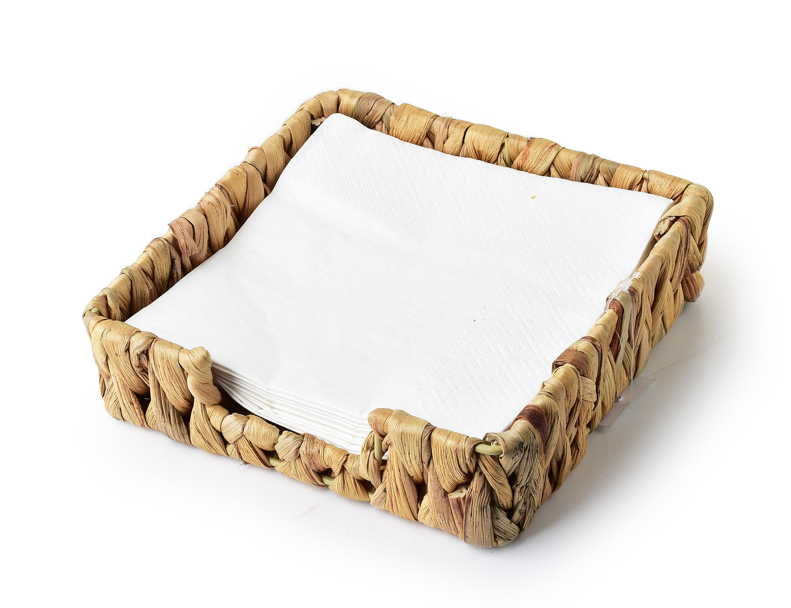 KOSMETIKTÜCHERBOX Amparo Beige 19/19/5 cm Naturmaterial - Beige, Naturmaterialien (19/19/5cm) - Mondex