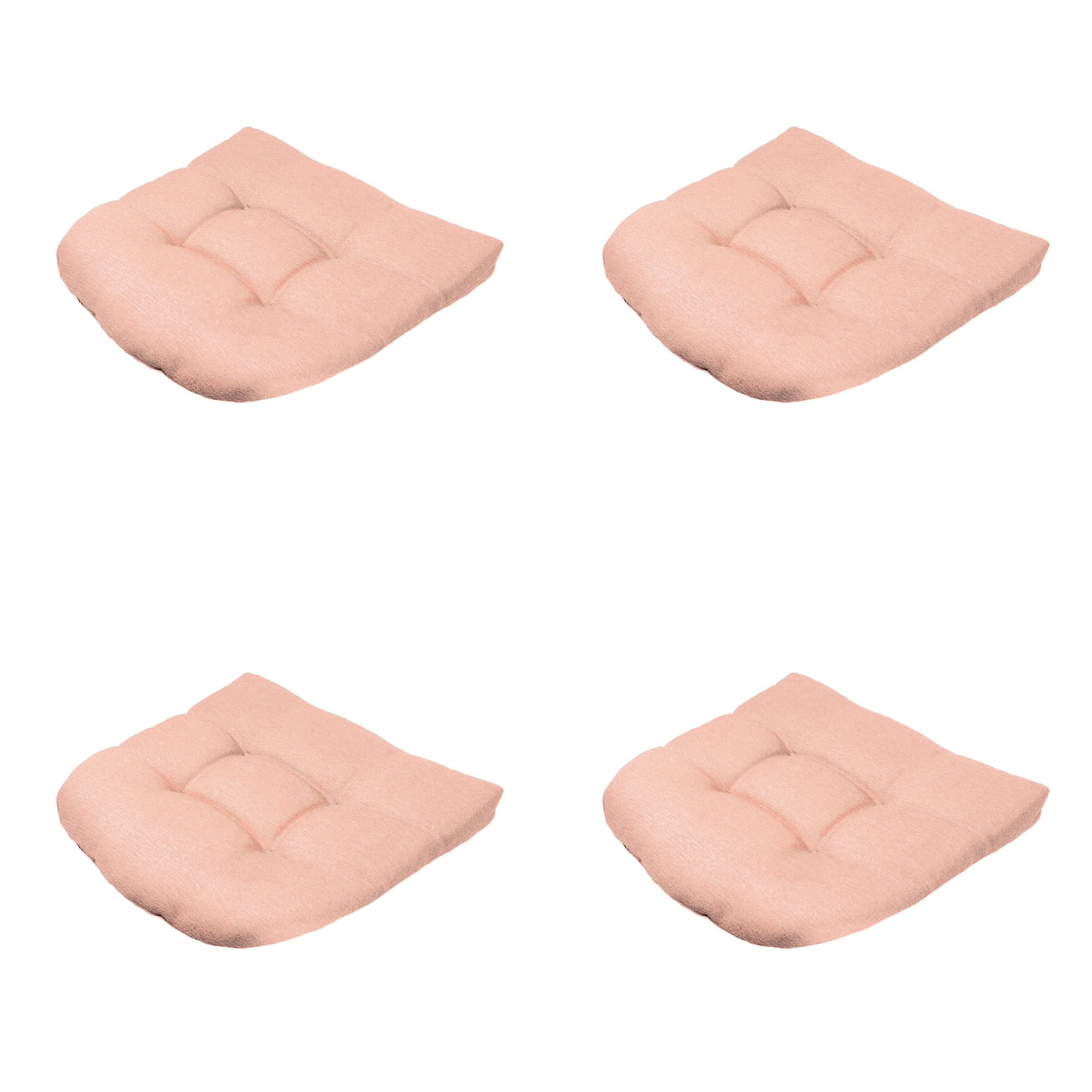 SITZKISSEN Napels - Rosa - 46/46/6 cm - 4er-Set - Pink, Textil (46/6/46cm) - Madison