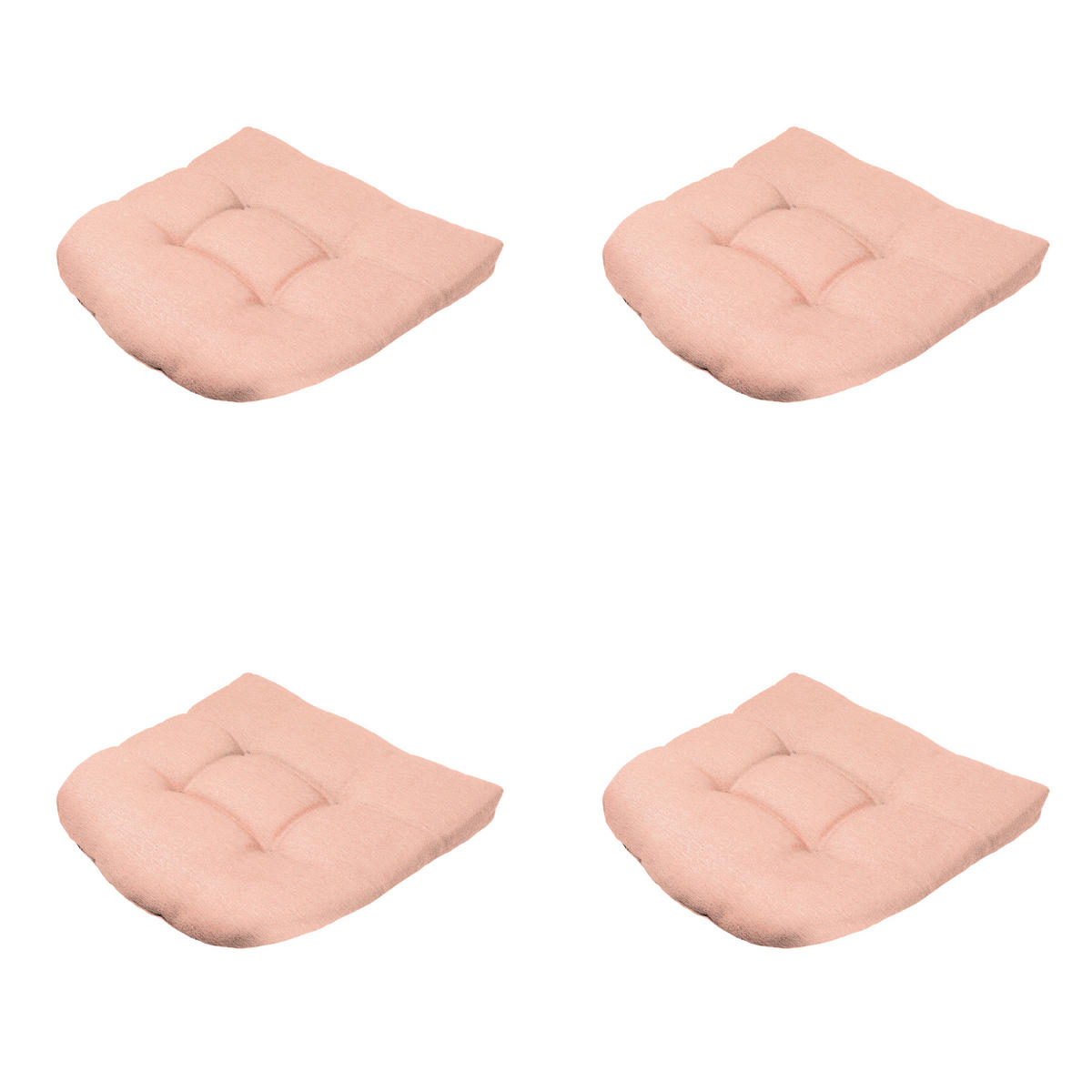 SITZKISSEN Napels - Rosa - 46/46/6 cm - 4er-Set - Pink, Textil (46/6/46cm) - Madison