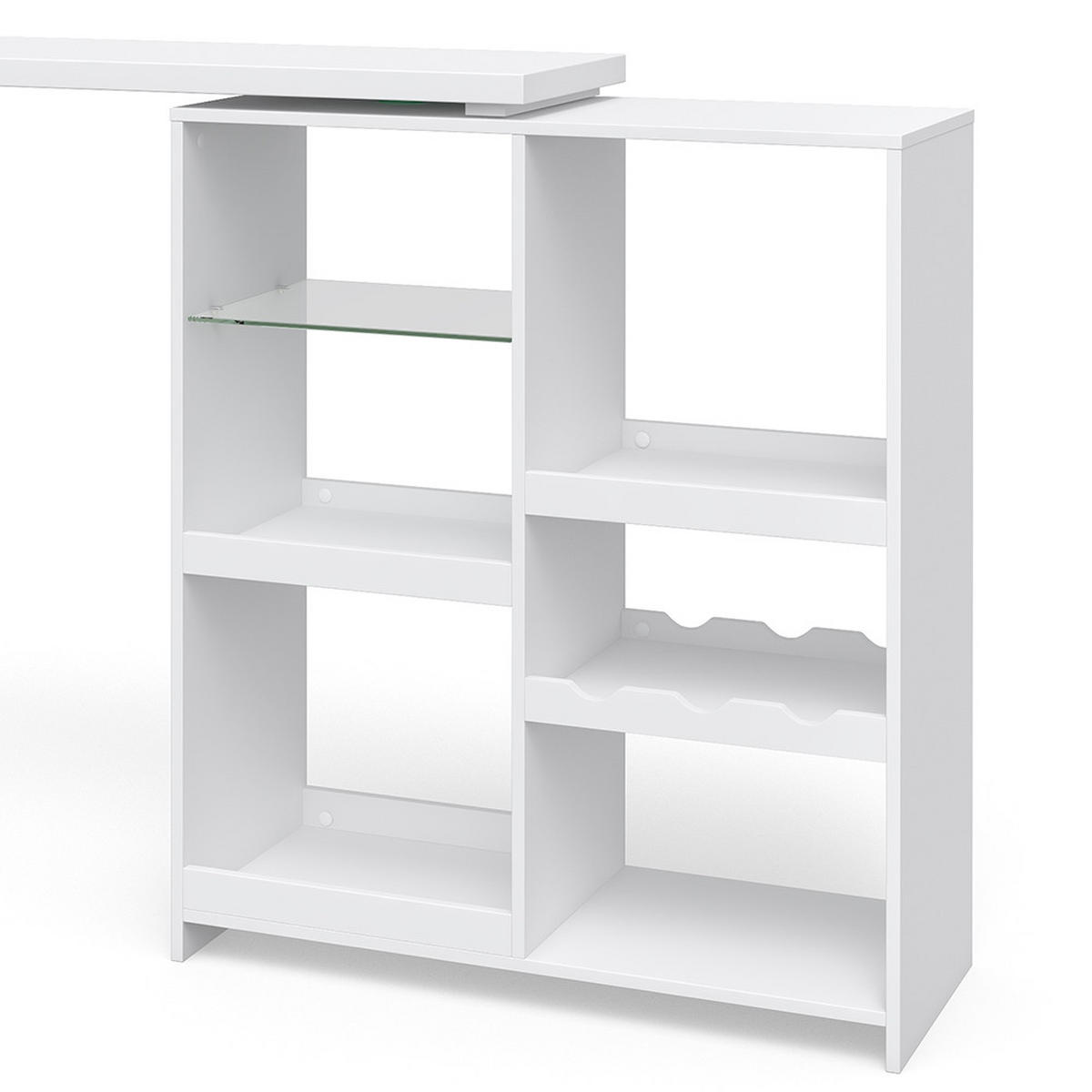 BARTISCH Vega Weiß 138 x 39 cm - Weiß, Holzwerkstoff (138/110.4/39cm) - Vicco