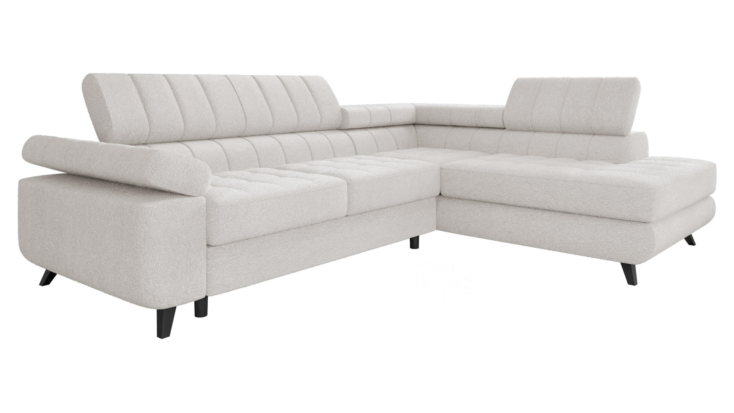 ECKSOFA Nord Premium, Seite: Rechts - Anthrazit/Creme, Holz/Textil (264/203cm) - MIRJAN24