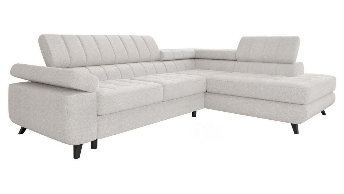 ECKSOFA Nord Premium, Seite: Rechts - Anthrazit/Creme, Holz/Textil (264/203cm) - MIRJAN24