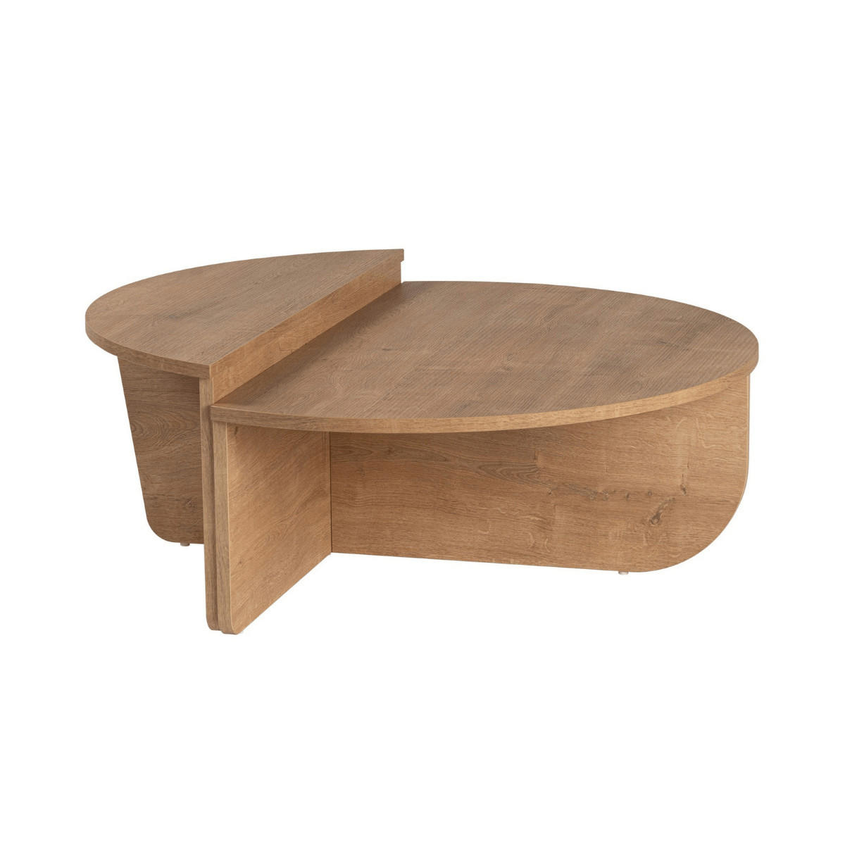 COUCHTISCH 2-teilig - Naturfarben hell - ALOEVA - Naturfarben, Holz (60/90/30cm) - Vente-Unique