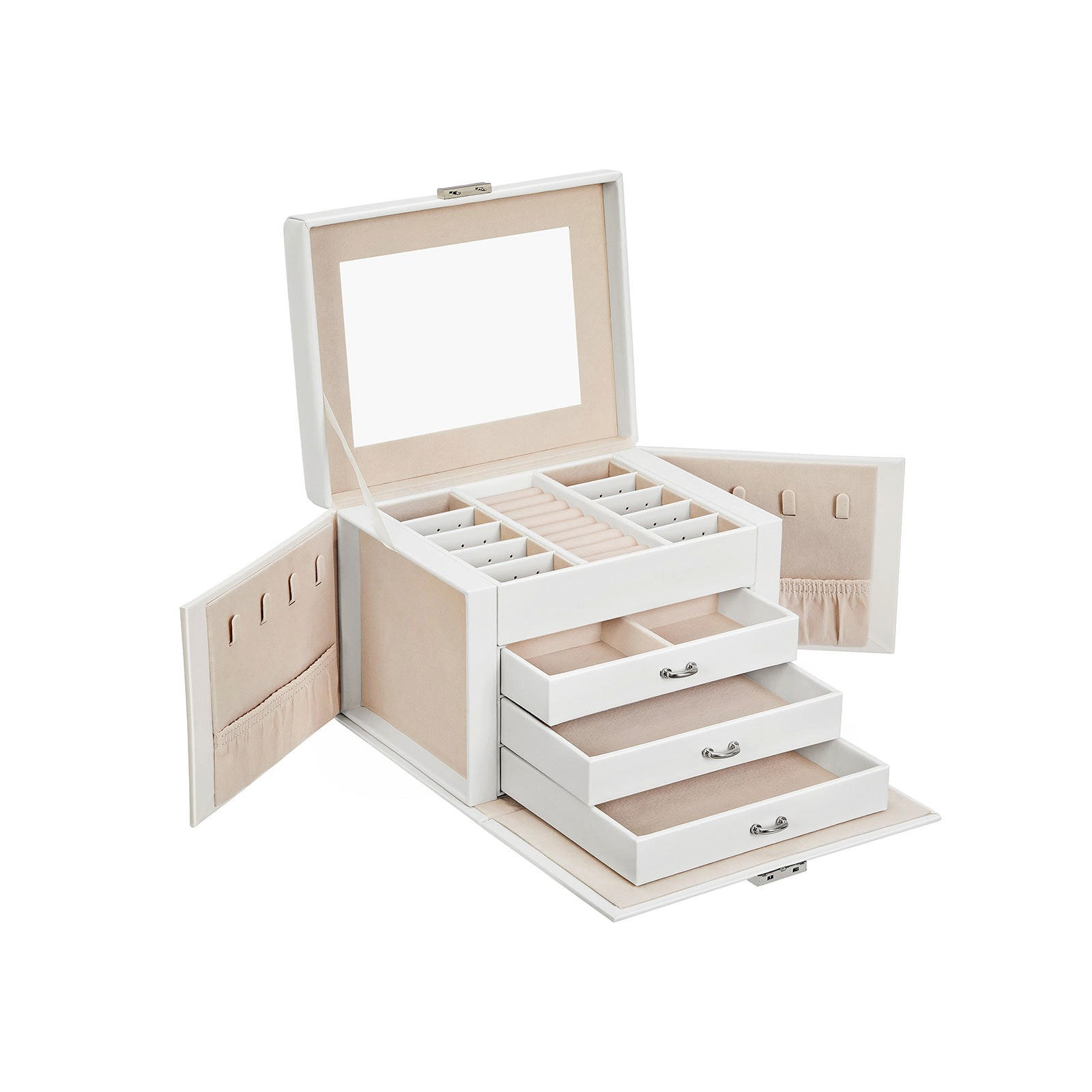 SCHMUCKKASTEN Tegucigalpa - Weiß, Holzwerkstoff (17.5/16.5/22.5cm) - Hansiro
