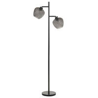 STEHLAMPE Sherry 25/25/161 cm - Schwarz, Glas (25/25/161cm) - Beliani